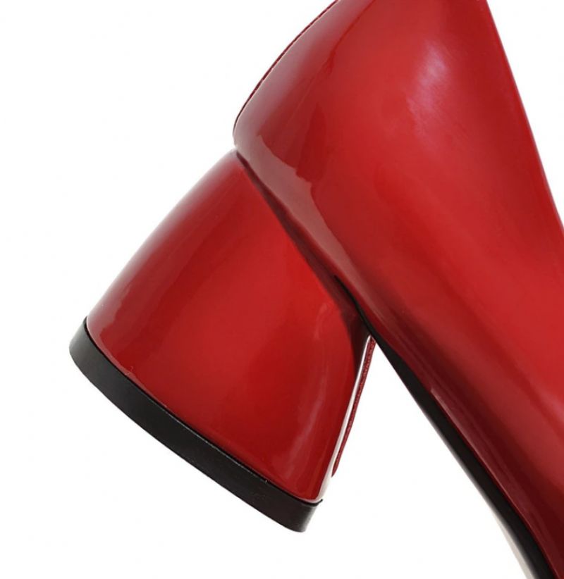 Abby Dames Mid Hak Gesp Zwarte Schoenen - Zwart