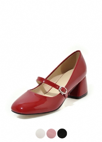 Abby Dames Mid Hak Met Gesp Schoenen