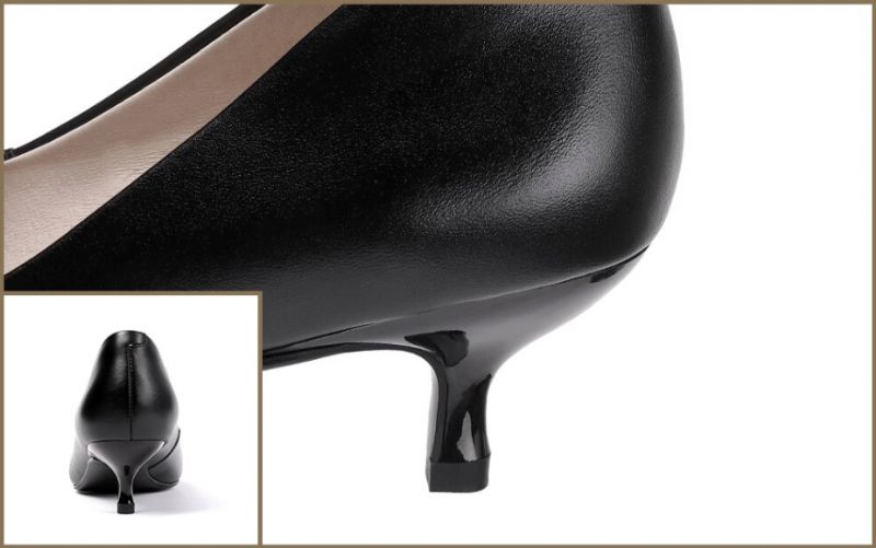 Abellan Dames Leren Pumps - Zwart