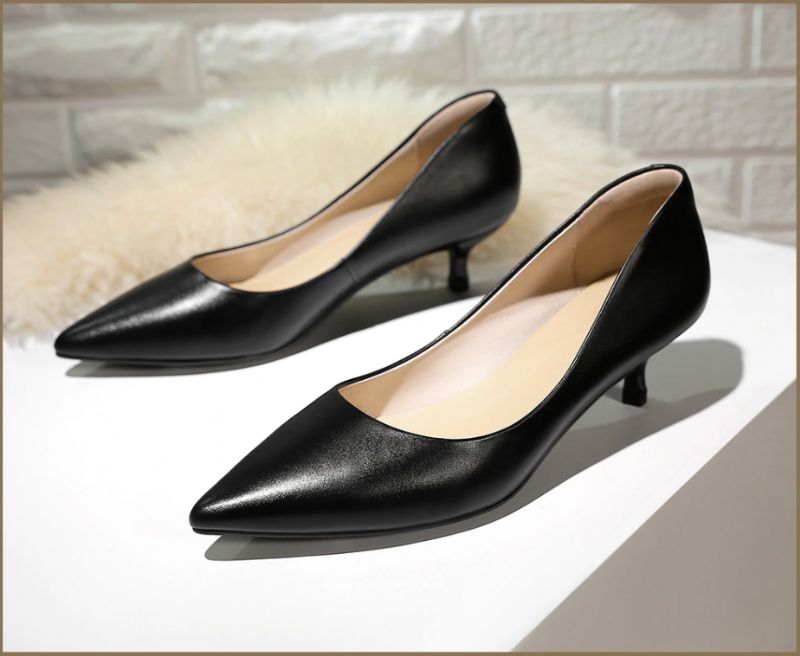 Abellan Dames Leren Pumps - Zwart