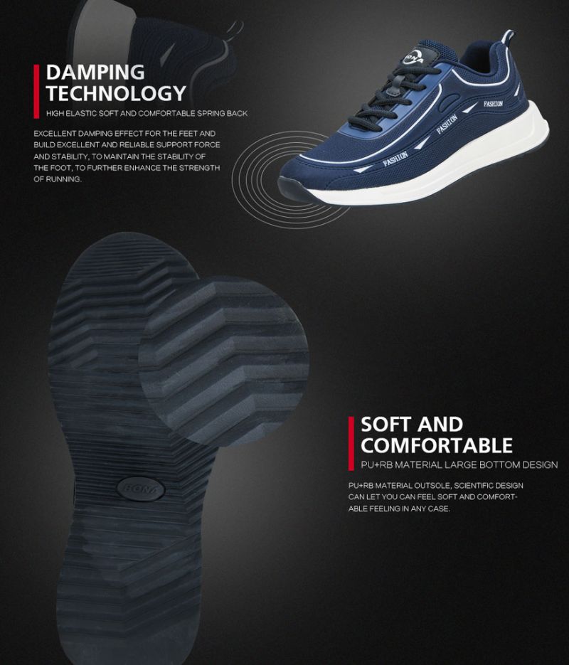 Adama Herenmode Sneaker - Marineblauw
