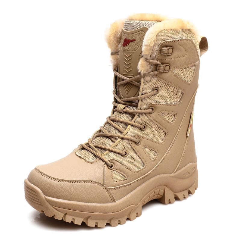 Adams Heren Winterlaarzen - Beige Pluche