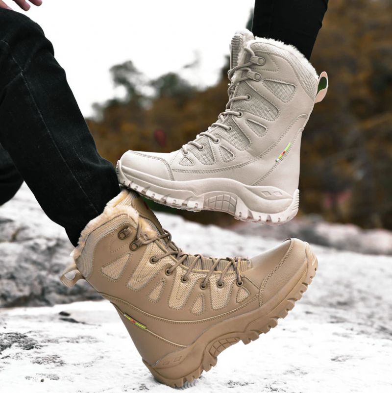 Adams Heren Winterlaarzen - Beige Pluche