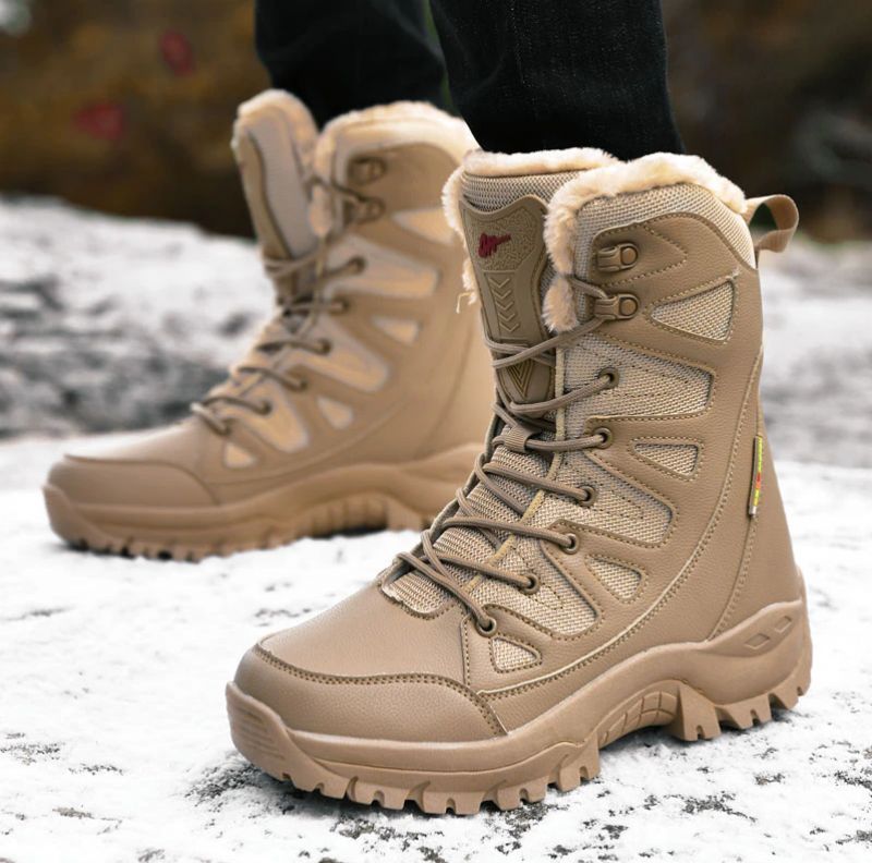 Adams Heren Winterlaarzen - Beige Pluche