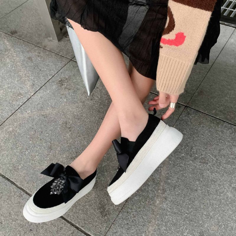 Adoura Dames Platform Schoenen - Zwart