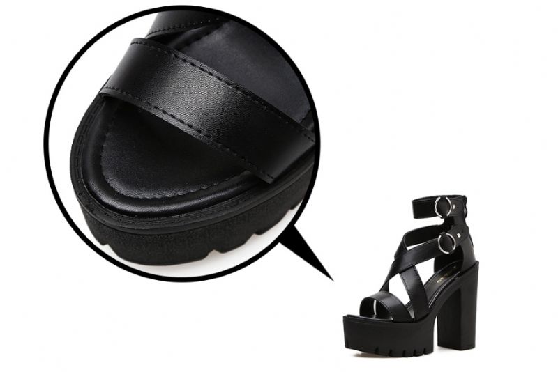 Agne Platform Sandaal Voor Dames - zwart