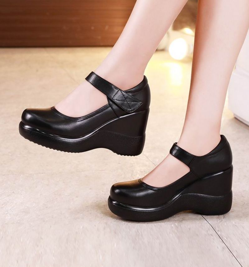 Agustina Dames Platform Wedges Schoenen - Zwart