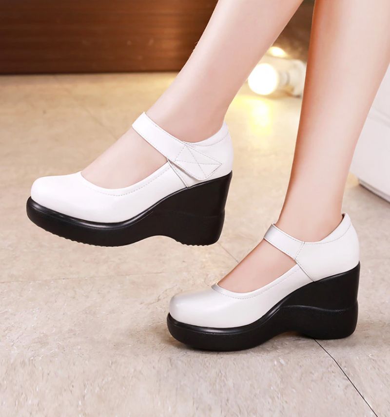 Agustina Dames Platform Wedges Schoenen - Zwart