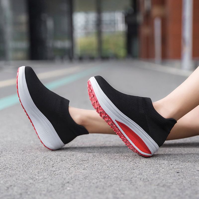 Aika Dames Platform Sneakers - Zwart