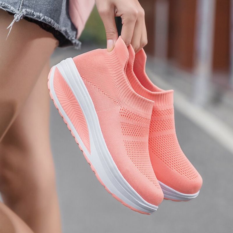 Aika Dames Platform Sneakers - Zwart