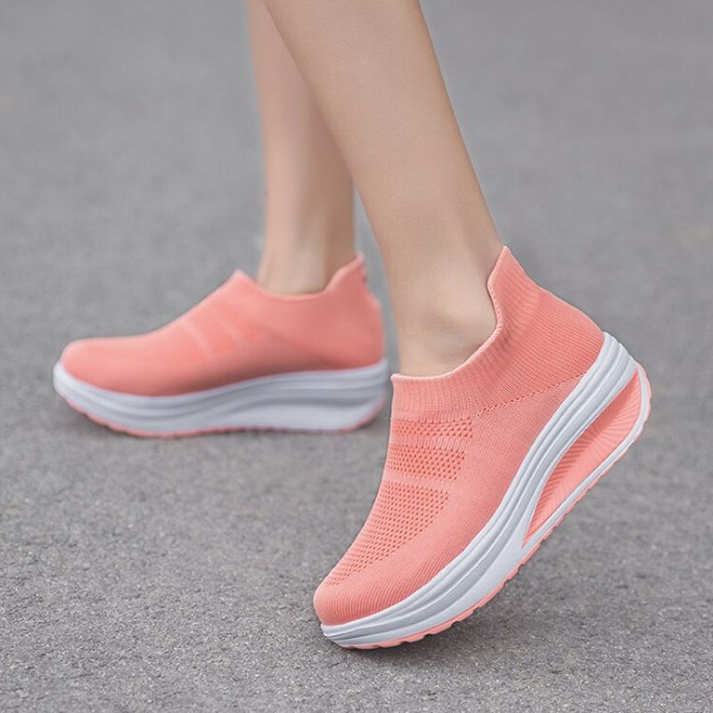 Aika Dames Platform Sneakers - Zwart