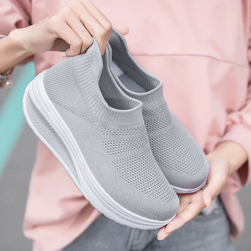 Aika Dames Platform Sneakers - Zwart