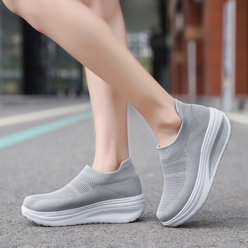 Aika Dames Platform Sneakers - Zwart