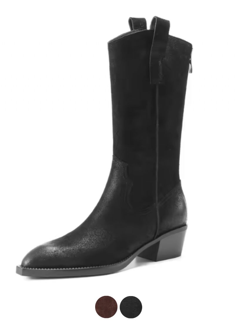 Aila Dames Leren Western Laarzen
