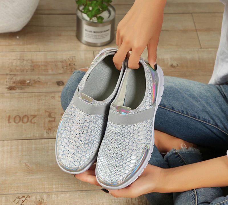 Aina Dames Slip-on Schoenen - Zilver