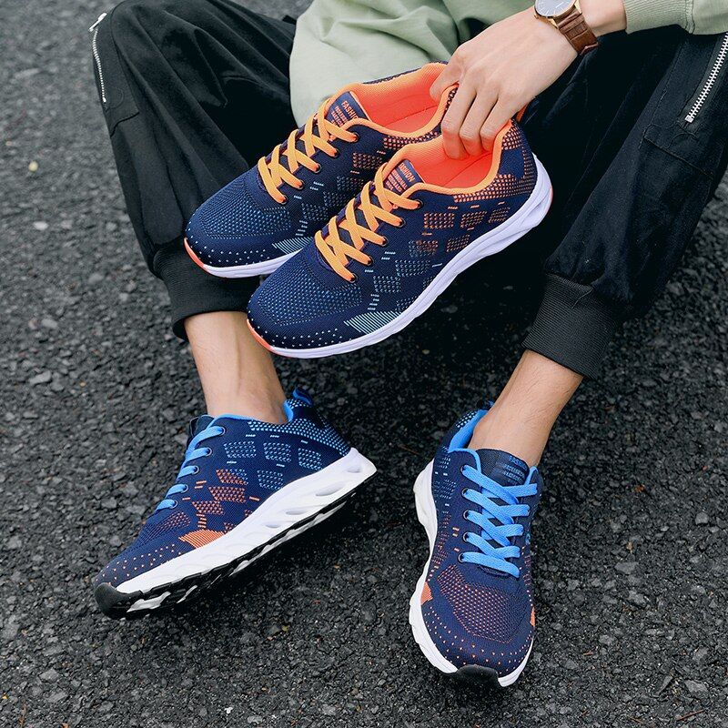 Airon Heren Casual Sneakers - Marineblauw