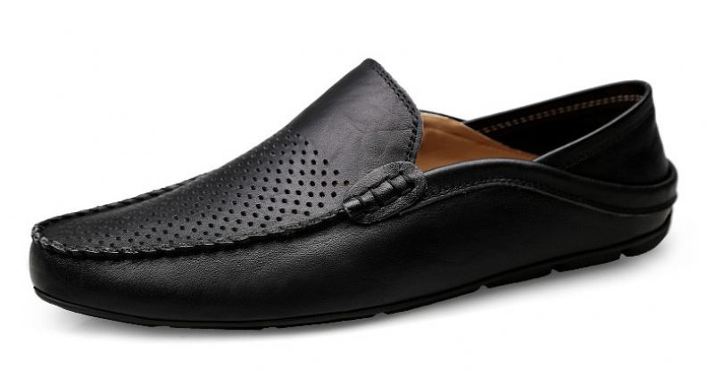 Akon Heren Loafers Casual Schoenen - Zwart