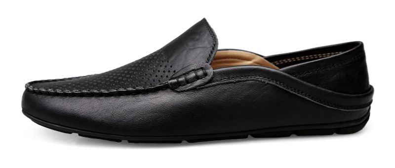 Akon Heren Loafers Casual Schoenen - Zwart
