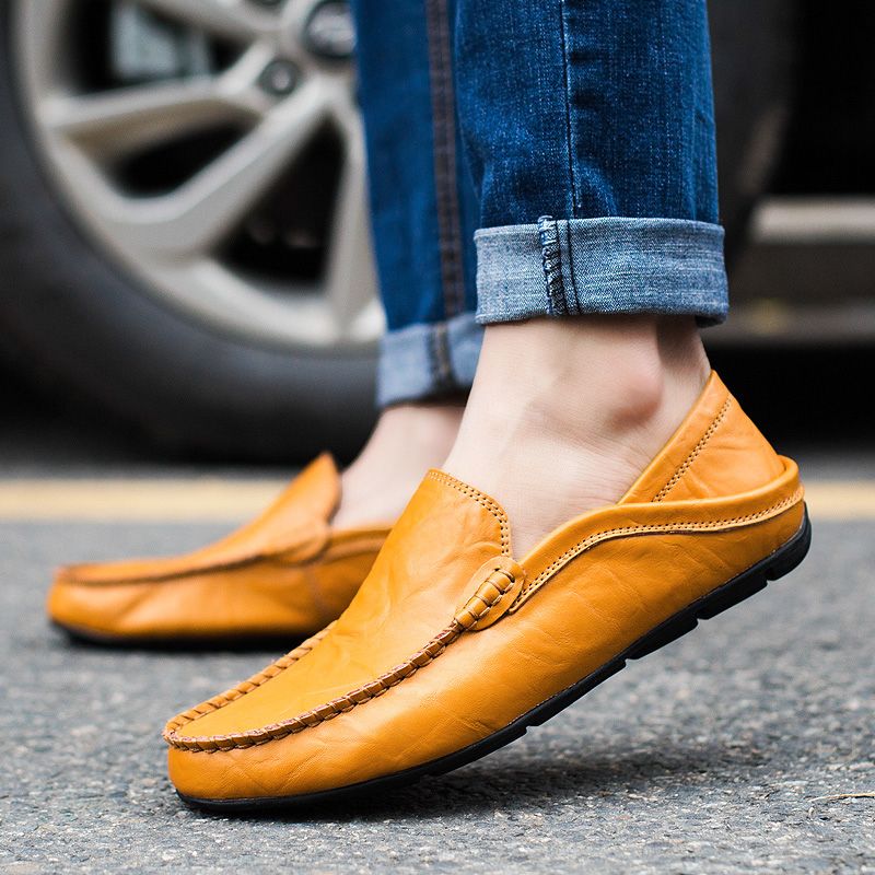 Akon Heren Loafers Casual Schoenen - Zwart