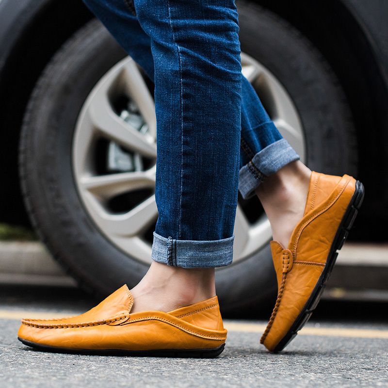 Akon Heren Loafers Casual Schoenen - Zwart