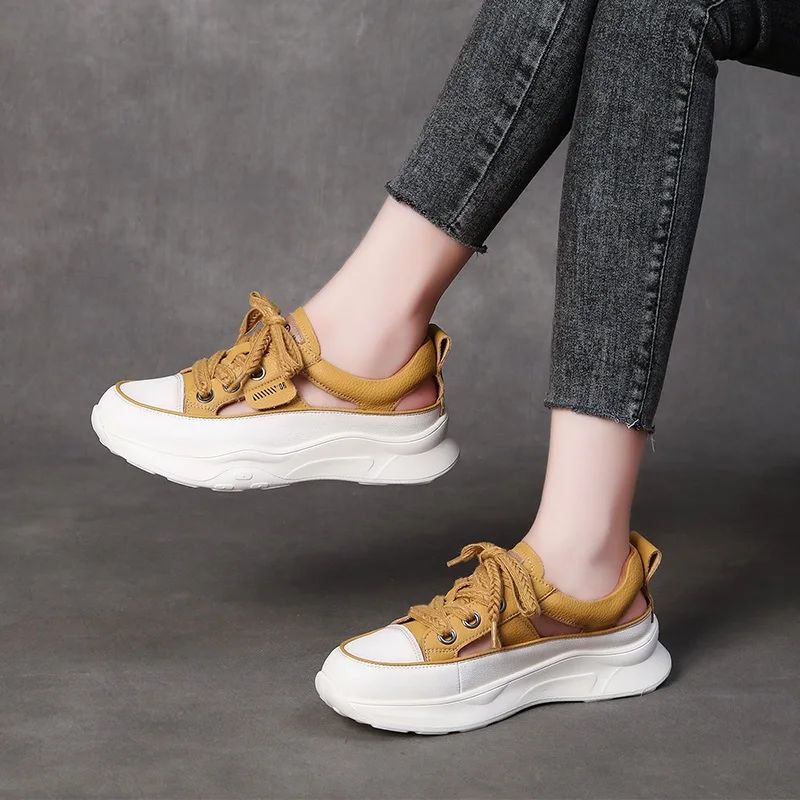Alba Comfortabele Sneakers Voor Dames In De Zomer - Beige