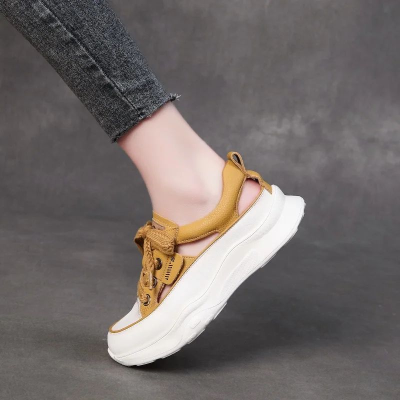Alba Comfortabele Sneakers Voor Dames In De Zomer - Beige