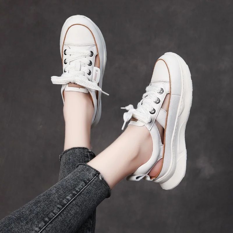Alba Comfortabele Sneakers Voor Dames In De Zomer - Beige
