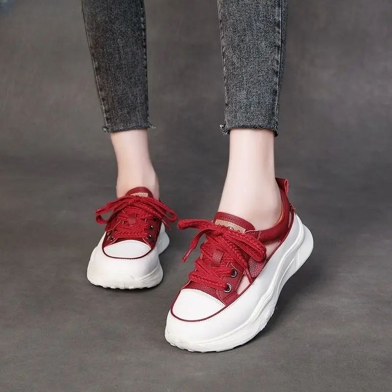 Alba Comfortabele Sneakers Voor Dames In De Zomer - Beige