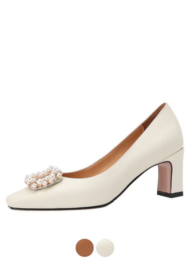 Alba Dames Hoge Hak Leren Pumps Schoenen