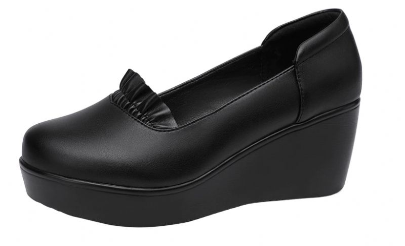 Albani Dames Platform Wedge Schoenen - Zwart