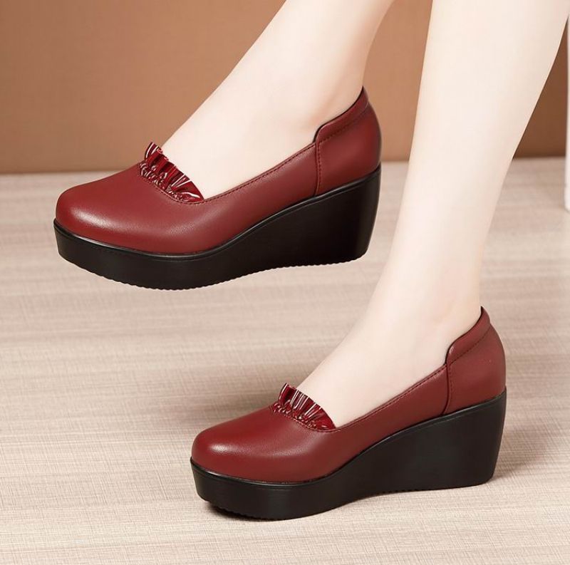 Albani Dames Platform Wedge Schoenen - Zwart