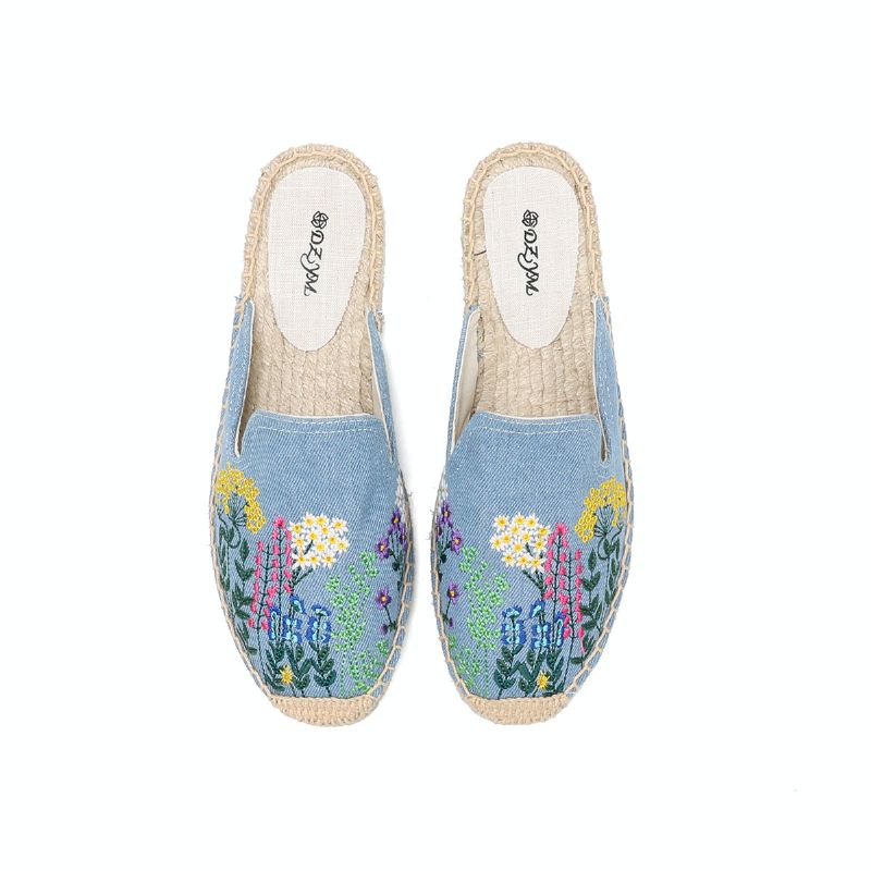 Albani Dames Slip-on Espadrilles Muiltjes - Blauw