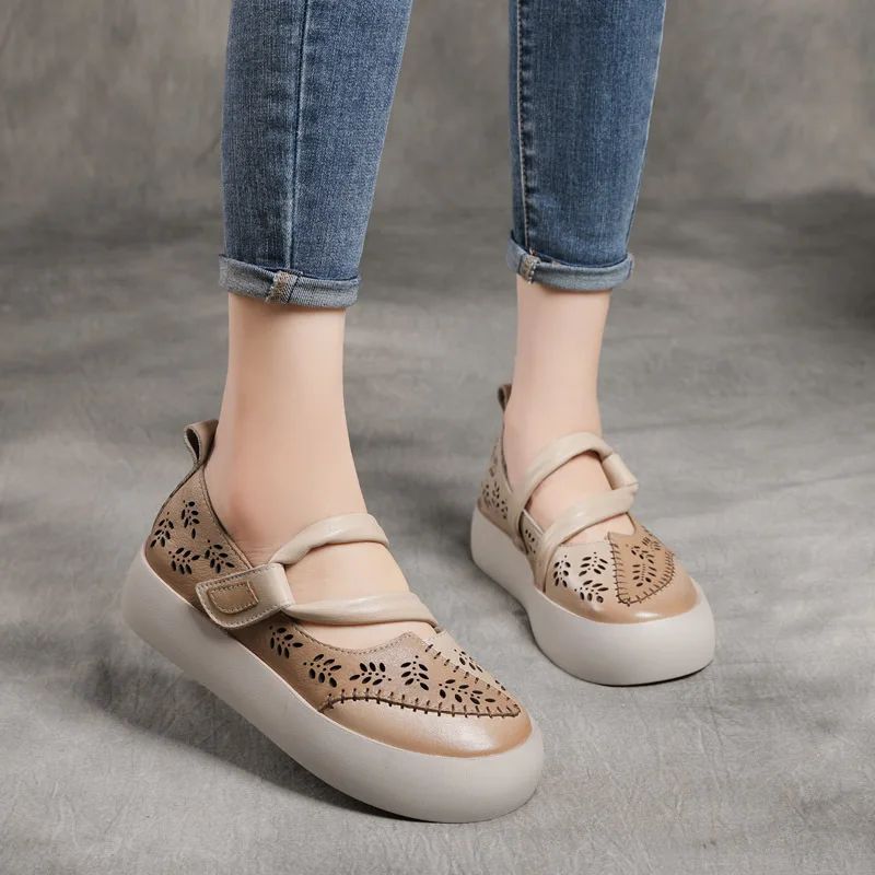 Albany Dames Platform Platte Schoenen - Beige