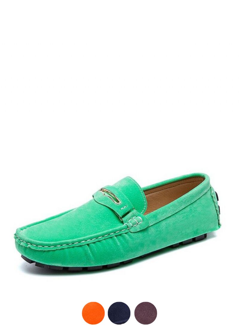 Albert Heren Loafers In Suède Leren Schoenen