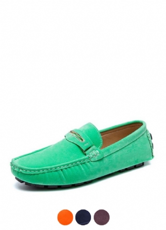 Albert Heren Loafers In Suède Leren Schoenen