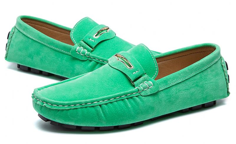 Albert Heren Loafers In Suède Leren Schoenen - Groen