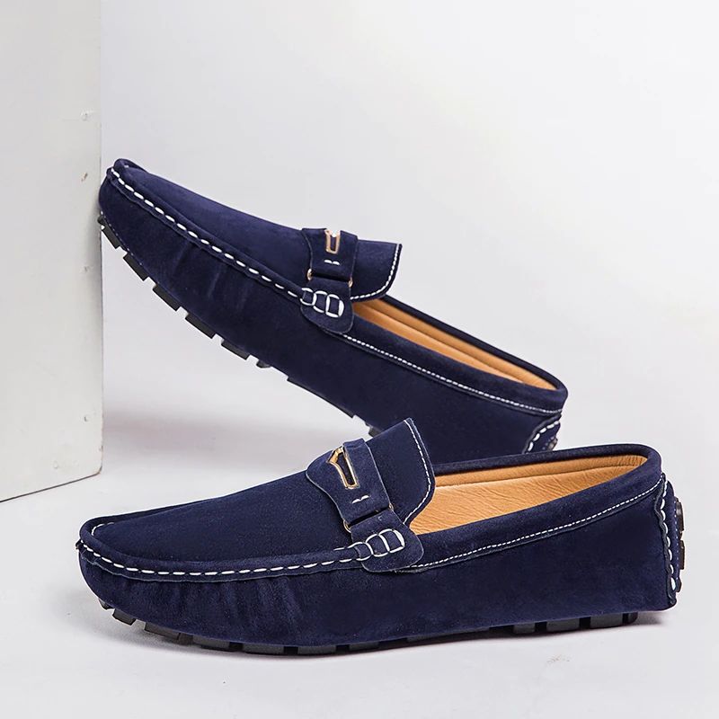 Albert Heren Loafers In Suède Leren Schoenen - Groen
