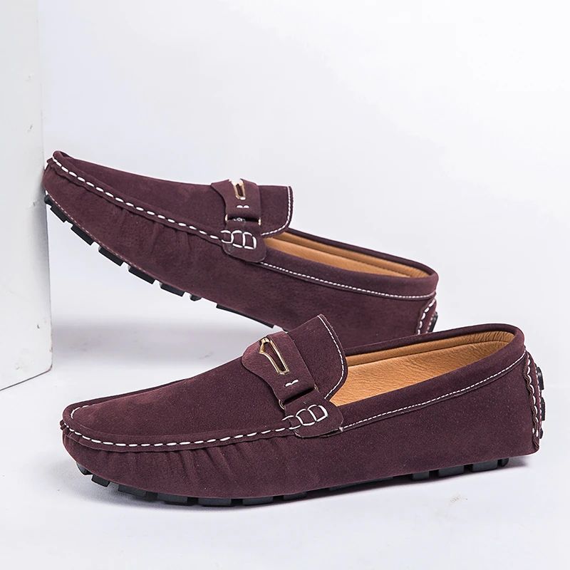 Albert Heren Loafers In Suède Leren Schoenen - Groen