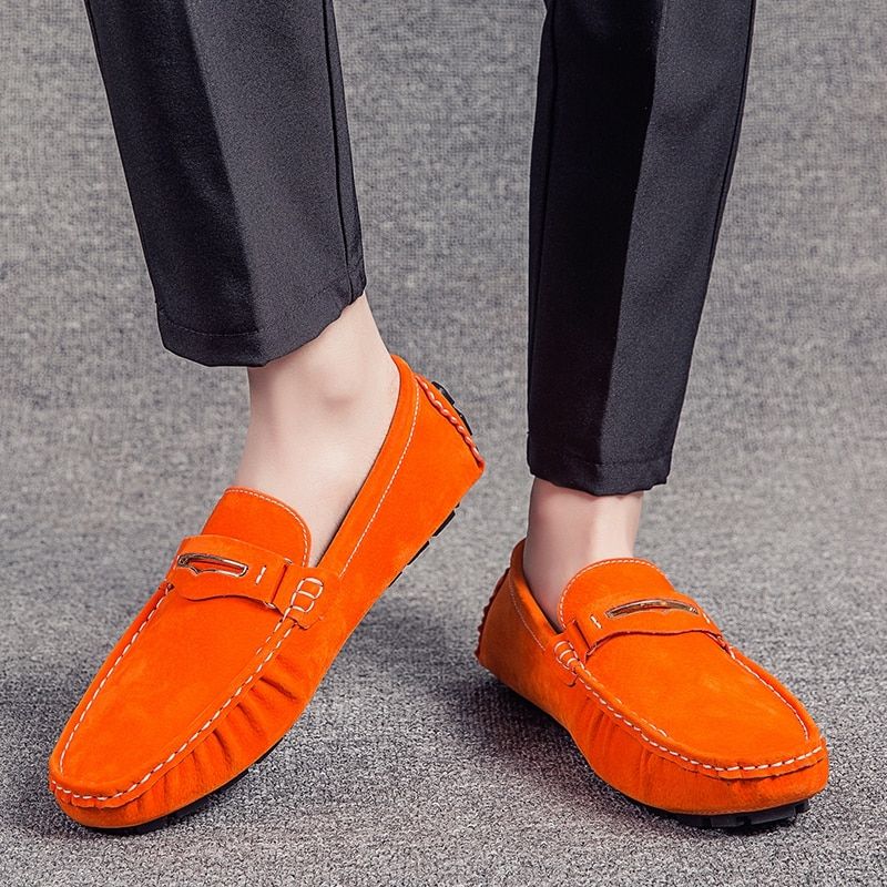 Albert Heren Loafers In Suède Leren Schoenen - Groen