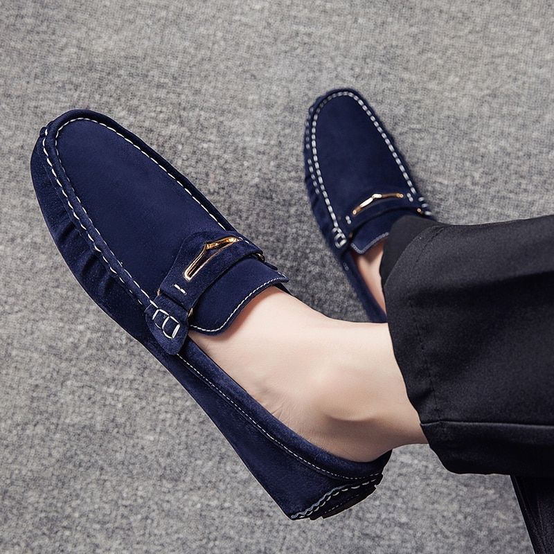 Albert Heren Loafers In Suède Leren Schoenen - Groen