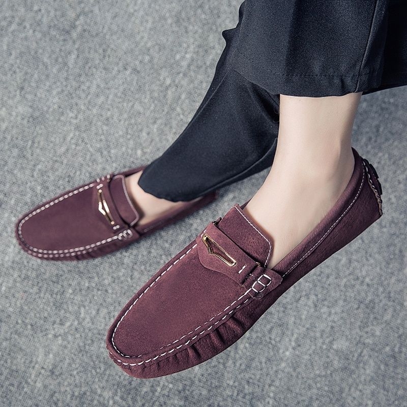 Albert Heren Loafers In Suède Leren Schoenen - Groen