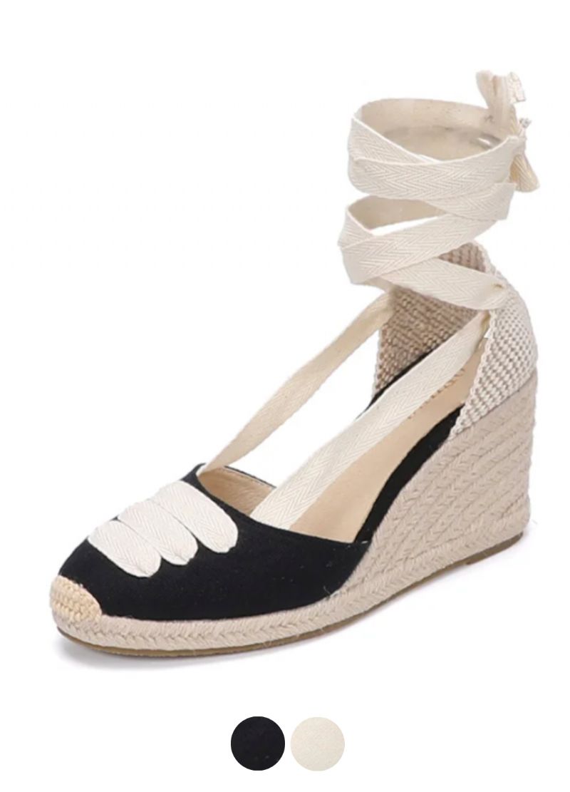 Albertina Dames Espadrille Wedges Sandalen
