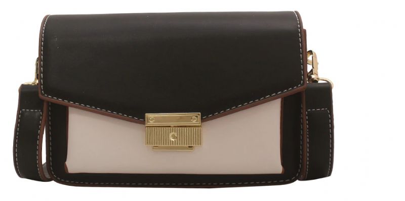 Albi Dames Kleine Leren Schouder Handtas - Zwart