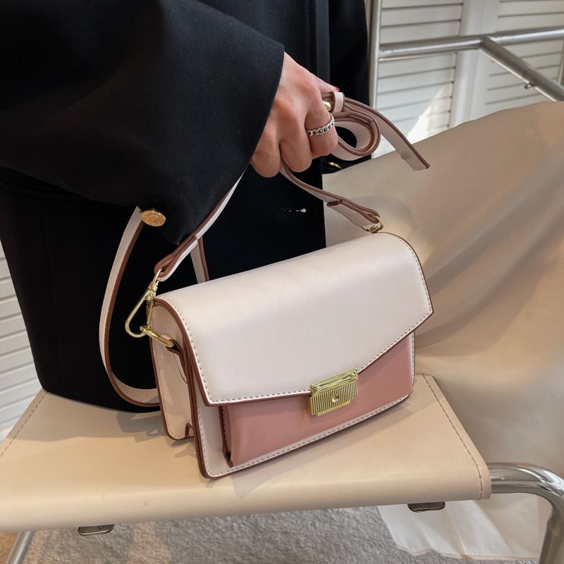 Albi Dames Kleine Leren Schouder Handtas - Zwart