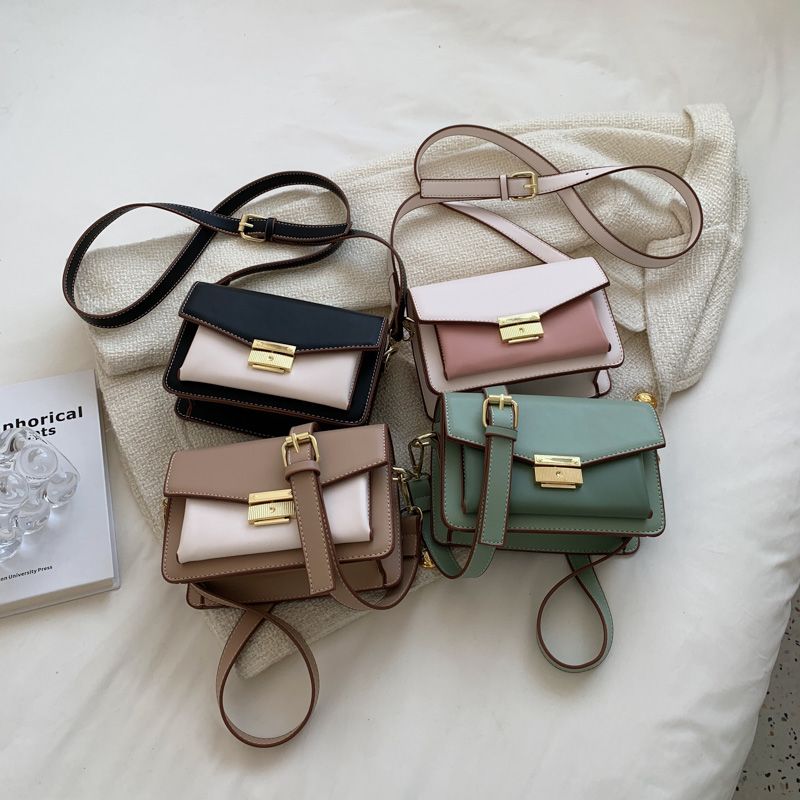 Albi Dames Kleine Leren Schouder Handtas - Zwart
