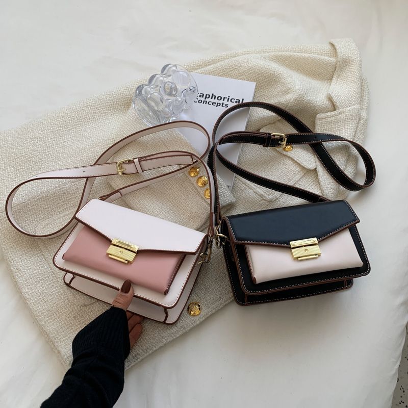Albi Dames Kleine Leren Schouder Handtas - Zwart