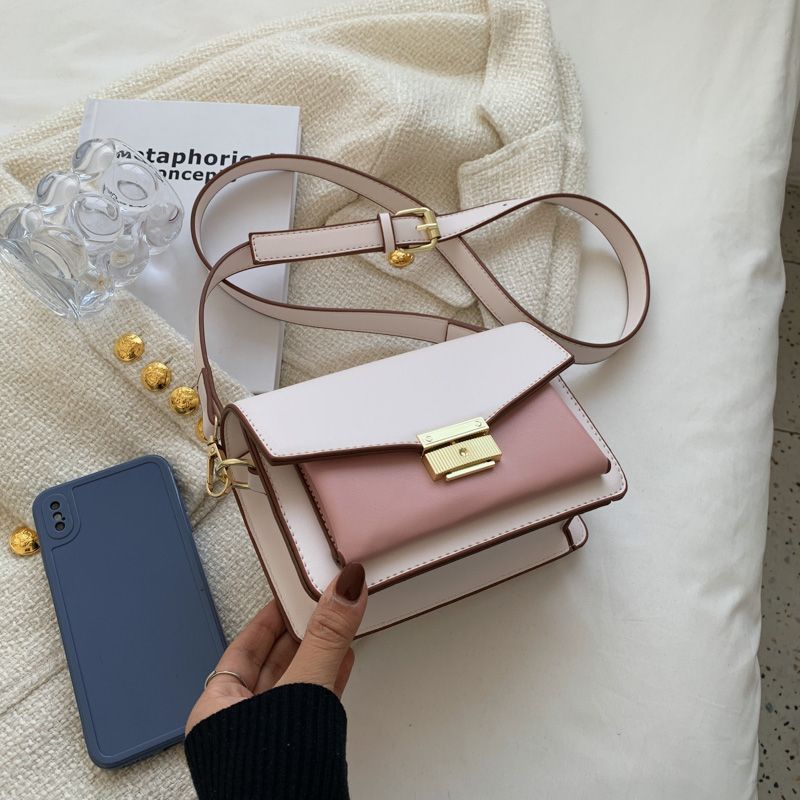 Albi Dames Kleine Leren Schouder Handtas - Zwart