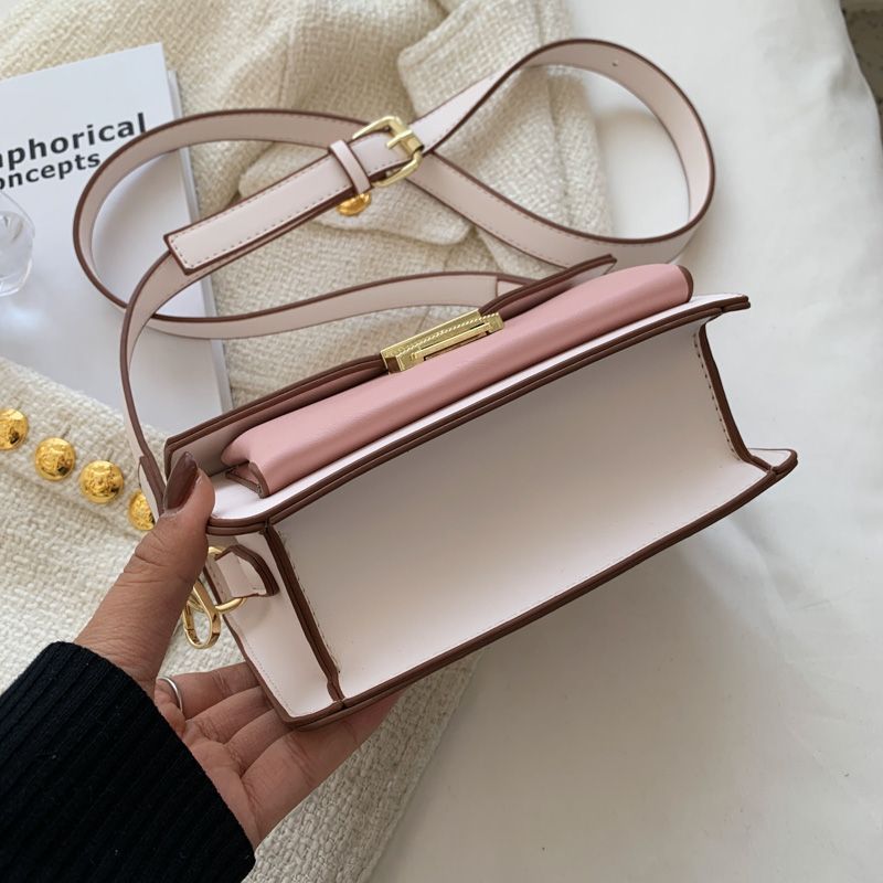 Albi Dames Kleine Leren Schouder Handtas - Zwart