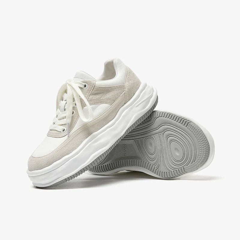 Albornoz Dames Platform Sneaker - Abrikoos