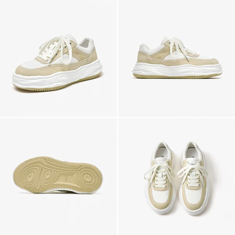 Albornoz Dames Platform Sneaker - Abrikoos